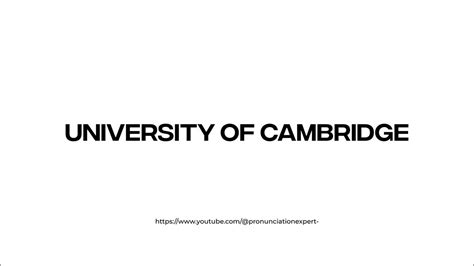 cambridge pronounce|cambridge university pronounce.